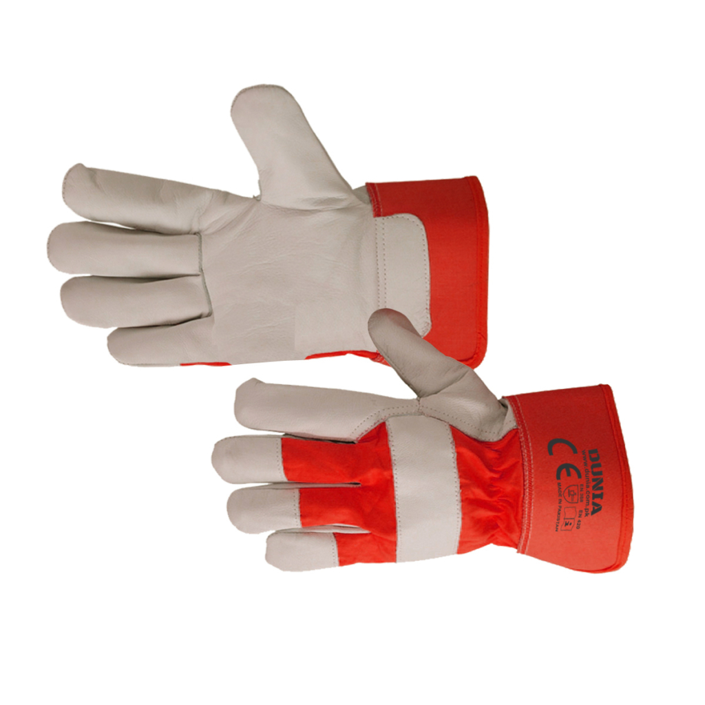 DTC-438-R Grain Leather Work Gloves Red