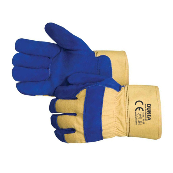 DTC-741 Blue Leather Winter Gloves