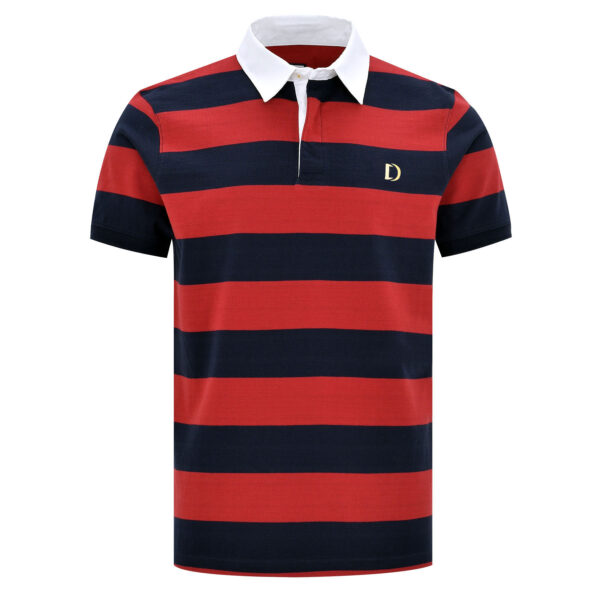 Red Black Stripe Polo Shirt