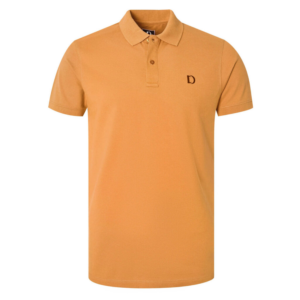 Mustard Cotton Pique Fabric Polo Shirt