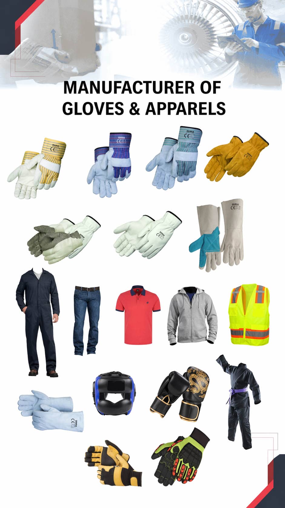 DUNIA Group - Manufacturer of Customized Gloves & Apparels